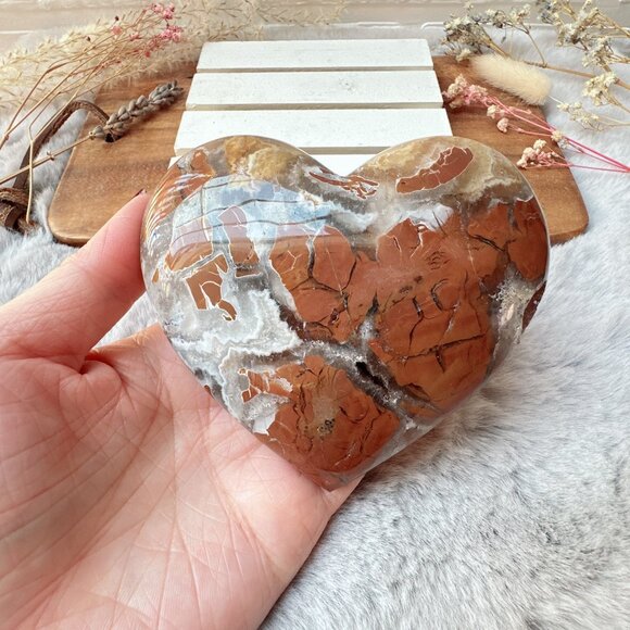 Gorgeous Brecciated Jasper with Quartz Heart - Picture 5 of 7